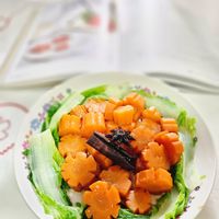 可能是魚卵和豆腐的圖像