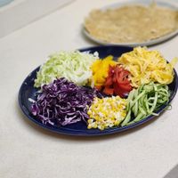 可能是麵、豆腐和炒麵的圖像