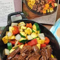 可能是火鍋、肉排和文字的圖像