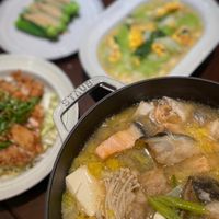 可能是香菇、拉麵、火鍋、粥和豆腐的圖像