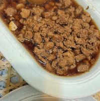 可能是水波蛋、粥、拉麵和豆腐的圖像
