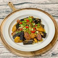 可能是豆腐、香菇和羊肚蕈菇的圖像