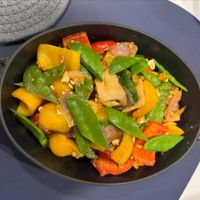可能是快炒和豆腐的圖像