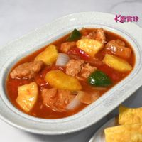 可能是豆腐和顯示的文字是「大廚賞味」的圖像