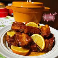 可能是‎顯示的文字是「 ‎هب 植汁排骨 橙汁排骨 Clia's Kitchen‎ 」‎的圖像