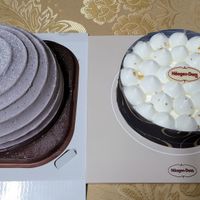 可能是蛋糕和顯示的文字是「 Häogen-Dazs Höagen-Dazs 」的圖像