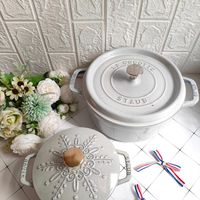 可能是‎顯示的文字是「 ‎LA ح COCOTTE 00715 STAUB STAUB oCC oor STAUB 500 STAUB c STAUB‎ 」‎的圖像