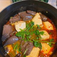 可能是豆腐、火鍋和麵的圖像