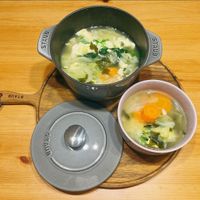 可能是拉麵、字母湯、粥和豆腐的圖像