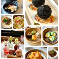 可能是港式點心、炸丸子、椰子馬卡龍和顯示的文字是「 PIC PIC.COLLAGE 」的圖像
