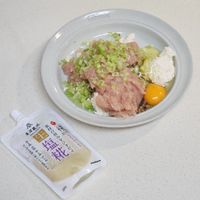 可能是蛋黃、豆腐和文字的圖像
