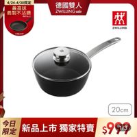 可能是顯示的文字是「 4/24-4/30限定 最高送 義製不沾鍋 （曜完為止） 德國雙人 ZWILLINGsale sale 市價53690 戌 ZWILLING 20cm 今日 限定 新品上市 新品上市獨家特賣 $993 1/3 獨家特賣」的圖像
