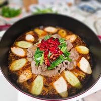 可能是火鍋、拉麵和豆腐的圖像