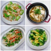 可能是炒麵、豆腐和麵的圖像