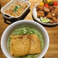 可能是拉麵、豆腐和麵的圖像