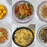 可能是豆腐、炒麵、炒飯和文字的圖像