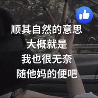 可能是顯示的文字是「顺其自然的意思 大概就是 我也很无奈 随他妈的便吧」的圖像