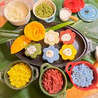 可能是北非小米飯、印度香料飯和文字的圖像