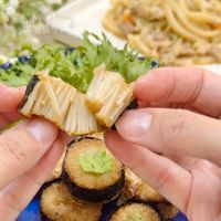 可能是豆腐、香菇和文字的圖像