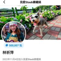 可能是 1 人和顯示的文字是「我愛Staub講鐵鍋 錦鐵鍋 500,007點 點 林祈萍 2022年11月4日加入我愛Staub錯鐵鍋 講鐵鍋」的圖像
