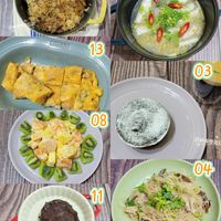 可能是豆腐、炒飯、粥和文字的圖像