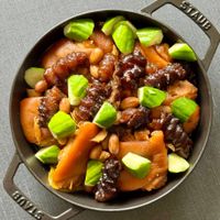 可能是豆腐、香菇和文字的圖像