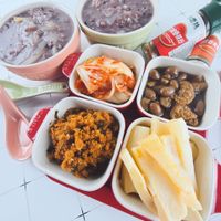 可能是豆腐、焗豆和文字的圖像