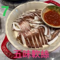 可能是顯示的文字是「 7 五味軟絲」的圖像