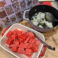 可能是豆腐、西瓜和文字的圖像