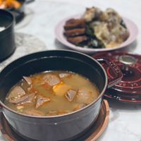 可能是豆腐、火鍋和粥的圖像