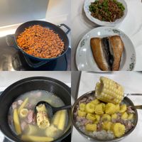 可能是粥、豆腐和炒飯的圖像