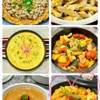 可能是豆腐、義大利麵和文字的圖像