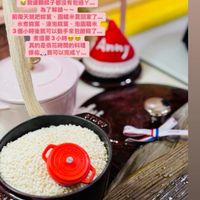 可能是粥、北非小米飯、豆腐和文字的圖像