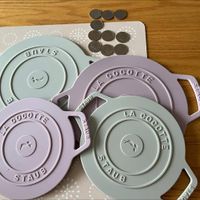 可能是顯示的文字是「日ハVムS 18 E اك GOCOTTE LA S STAUB A GOCOTTE STAUB AOB LA GOCOTTE SITAUB STAUB ග STAUB B SUTS 」的圖像