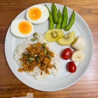 可能是水波蛋、豆腐和文字的圖像