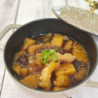 可能是豆腐、香菇和文字的圖像