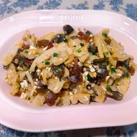 可能是豆腐、義大利麵和香菇的圖像