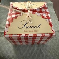 可能是甜點和顯示的文字是「 -ORFTA Jwveet Enjoy good times 」的圖像
