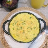 可能是歐姆蛋、粥和文字的圖像