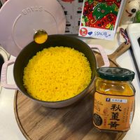 可能是北非小米飯和文字的圖像
