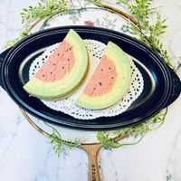 可能是西瓜和文字的圖像