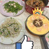 可能是粥、拉麵、豆腐和文字的圖像