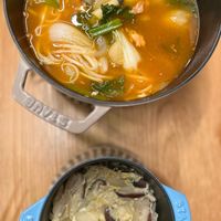 可能是火鍋、豆腐和香菇的圖像