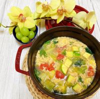 可能是豆腐、粥和文字的圖像