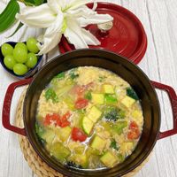 可能是豆腐、粥和文字的圖像