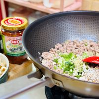可能是炒飯、豆腐和文字的圖像