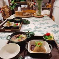 可能是豆腐、粥、火鍋和顯示的文字是「 Cae 楊太太厨房烘焙筆記」的圖像