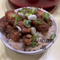 可能是食物和顯示的文字是「 /40滷 肉 40 飯」的圖像