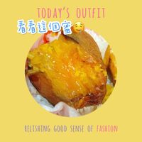 可能是顯示的文字是「 TODAY'S TODAY'SOUTFIT OUTFIT 看看這個蜜 RELISHING GOOD SENSE OF FASHION 」的圖像
