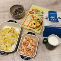 可能是豆腐、義大利麵和文字的圖像